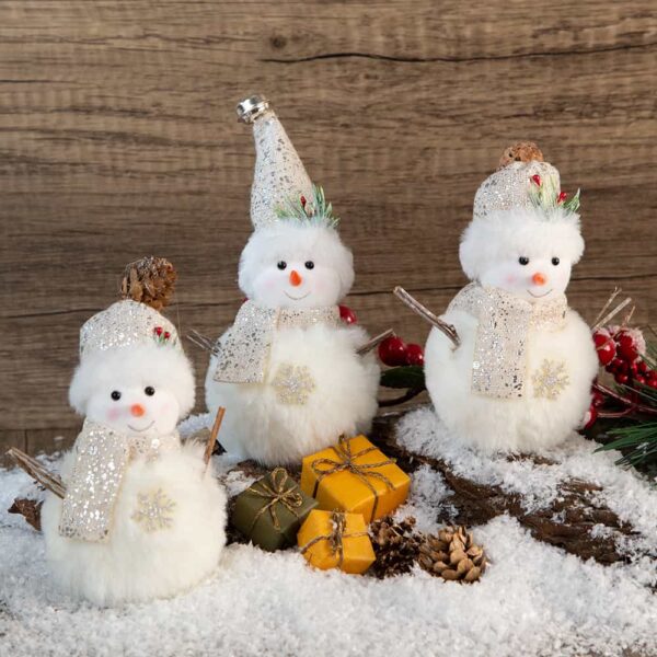 Christmas Decoration Snowman - White Snowflake