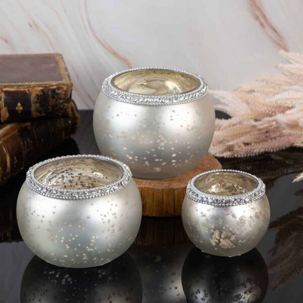 Christmas candle holder Silver - L circle