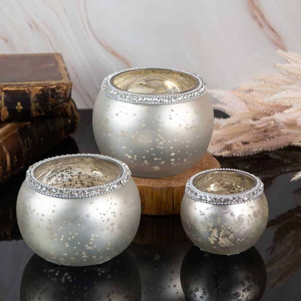 Christmas candle holder Silver - M circle