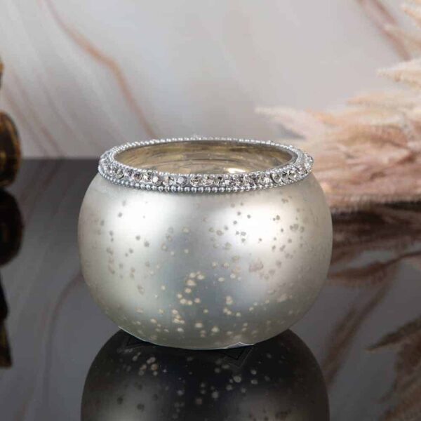 Christmas candle holder Silver - M circle