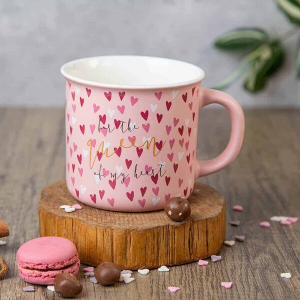 Gift mug - Pink hearts 270ml