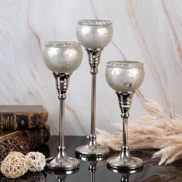 Christmas candlestick Silver - L