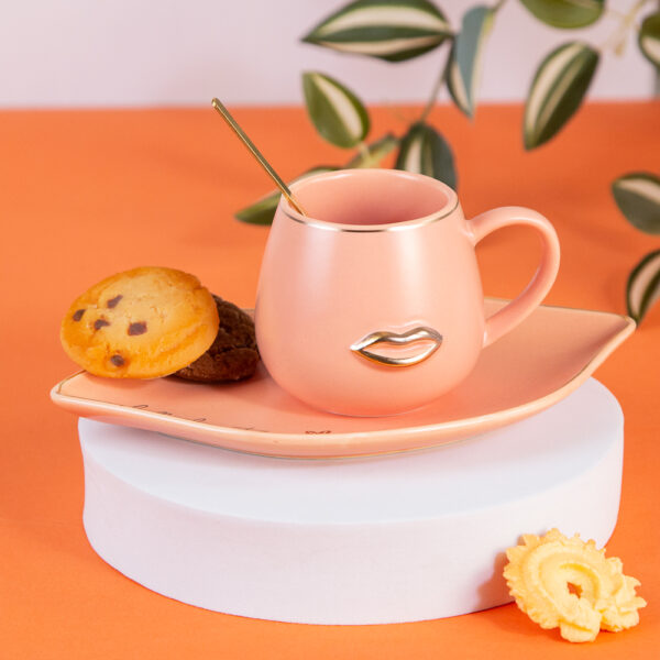 Gift Mug with Lid and Spoon 150ml