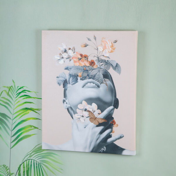 Painting - Face with flowers