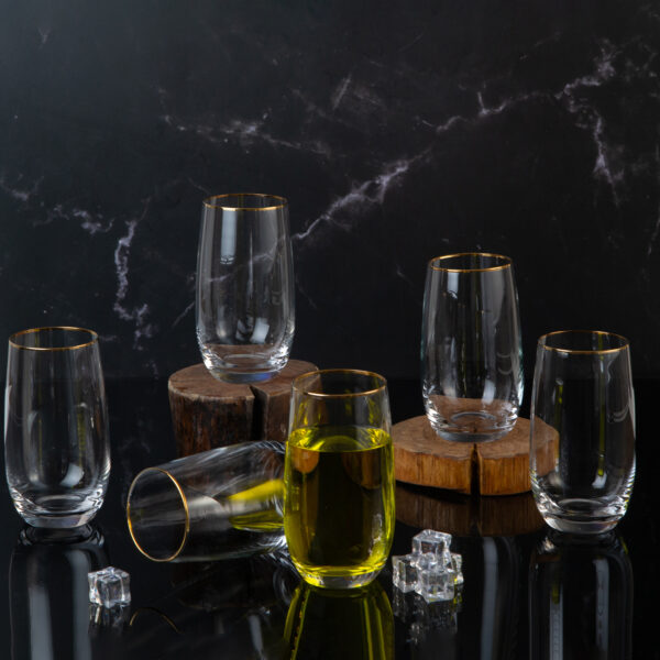 Set of glasses for water from the Gold series 410ml