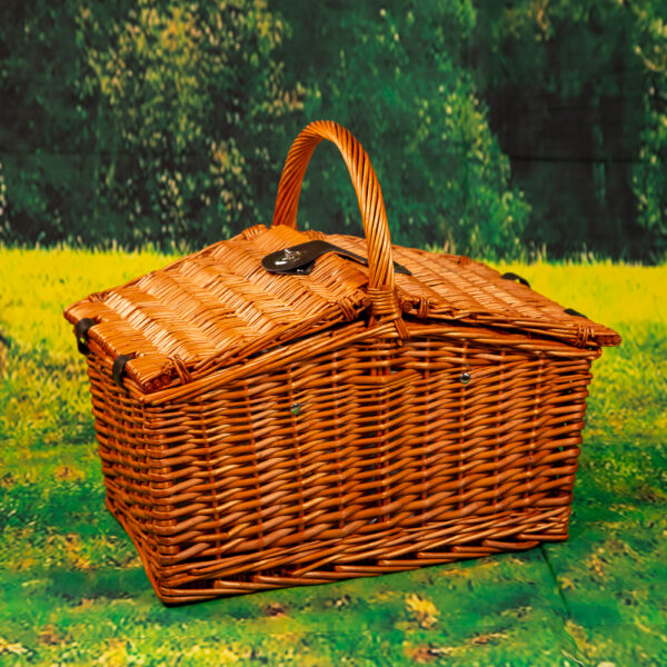 Picnic basket for four - Plaid