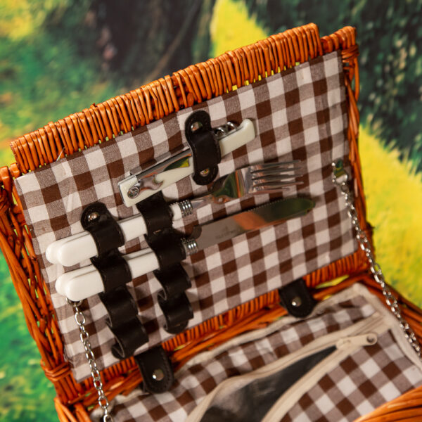 Picnic basket for four - Plaid