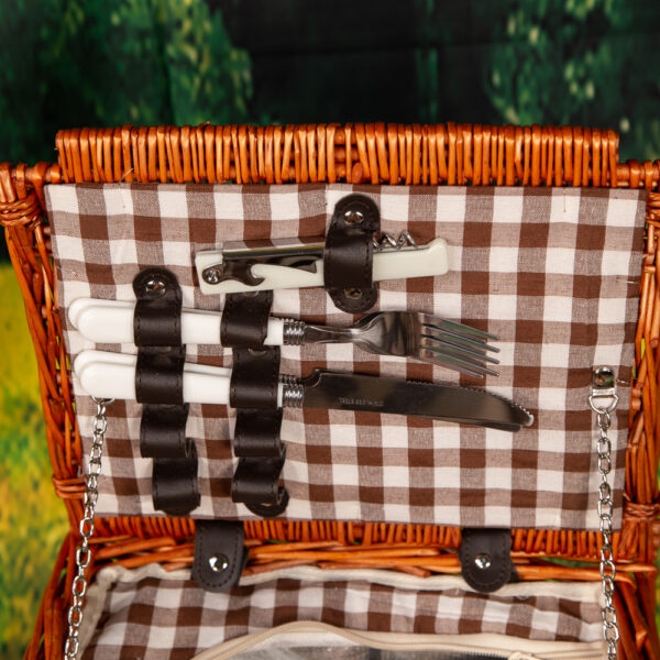 Picnic basket for four - Plaid