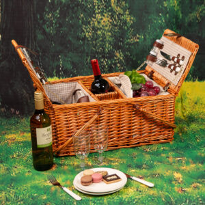 Picnic basket for four - Beige square