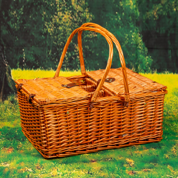 Picnic basket for four - Beige square