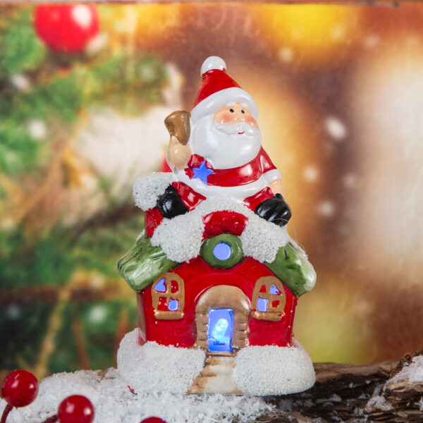 Lighted Christmas decoration - House with Santa Claus