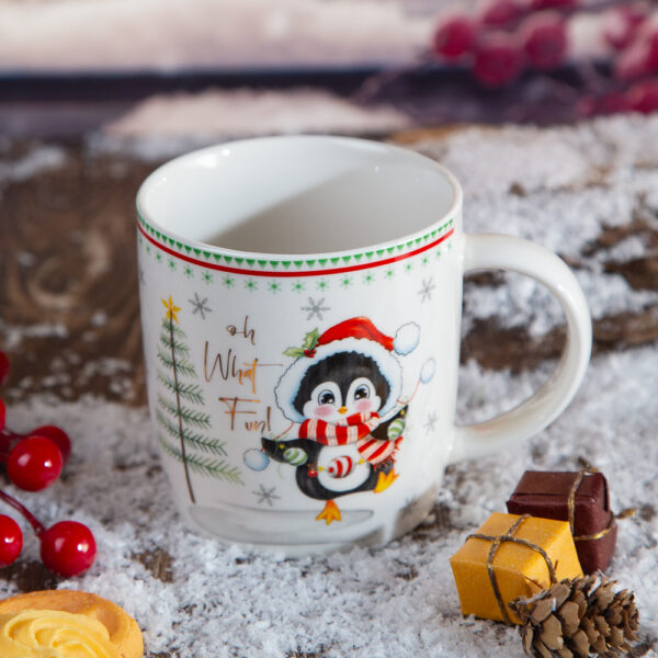 Christmas mug with border - 340ml