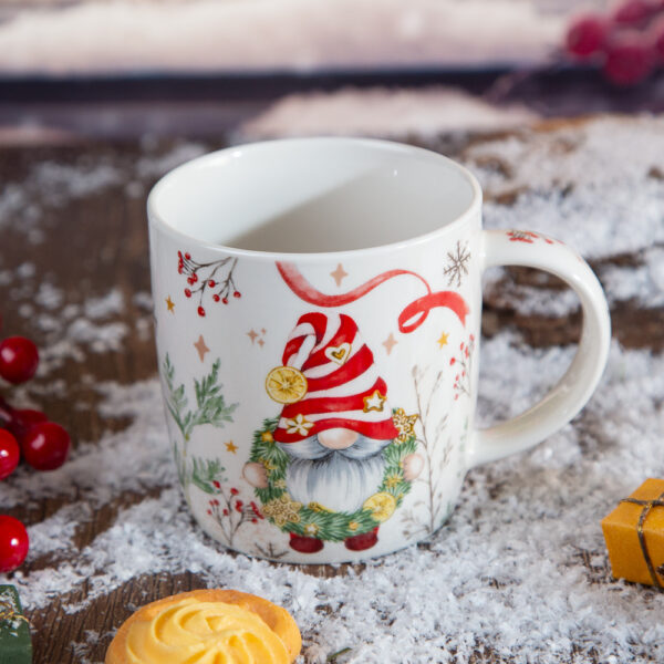 Christmas mug Leprechaun with red cap - 340ml