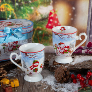 Set of two Christmas mugs Snowmen - 280ml