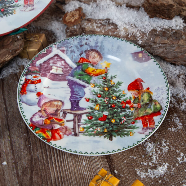 Set of two Christmas plates Christmas tree - 19cm