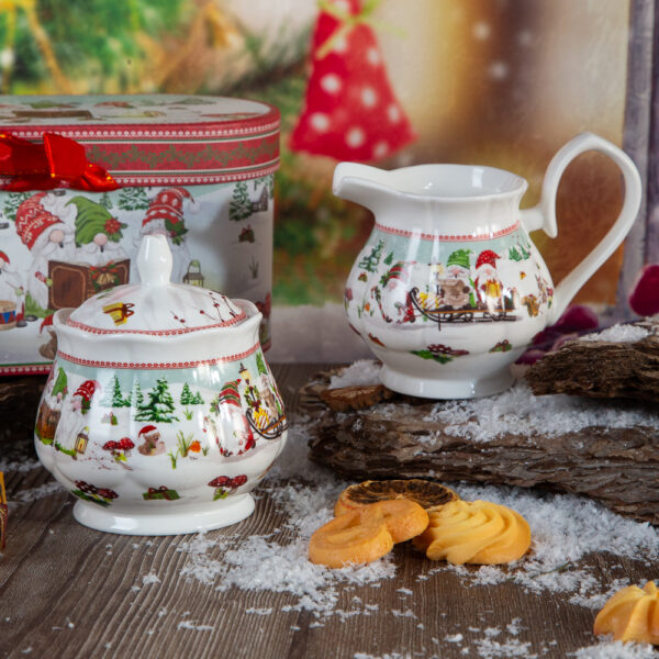 Set of sugar bowl and milk jug in a box - Goblins