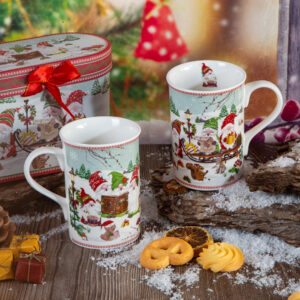 Set of two Christmas Leprechaun mugs - 280ml