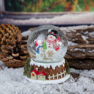 Christmas Glass Globe Snowmen - 9cm