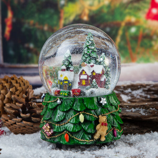 Christmas glass globe Bears - 14cm