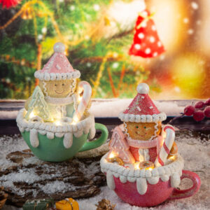 Christmas decoration Mug with goodies - 16cm