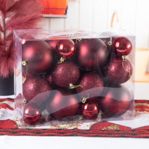 Set of Christmas balls Red - 24 pcs