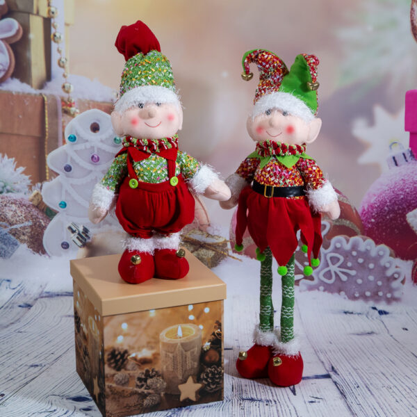 Christmas decoration Elf with telescopic legs - 60cm