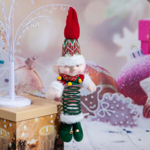 Christmas decoration Elf with spring - 45cm