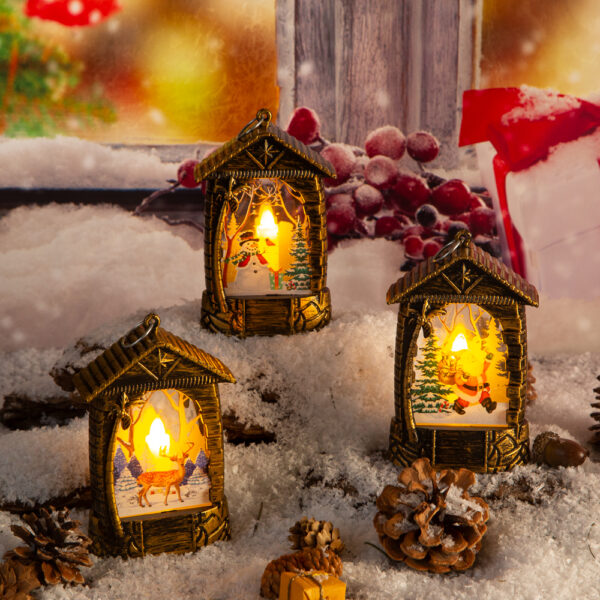 Christmas house lantern - 13cm