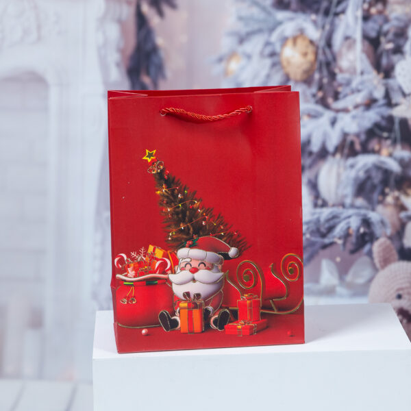 Christmas gift bag red M