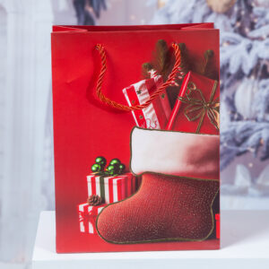 Christmas gift bag red L