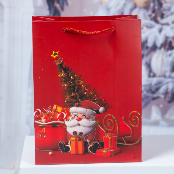 Christmas gift bag red L