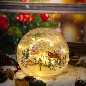 Christmas shiny ball Santa Claus - 15cm