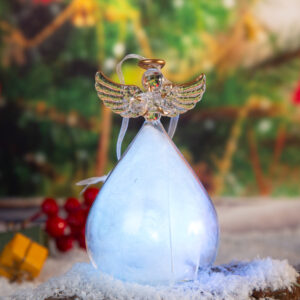 Glass figurine Angel in white