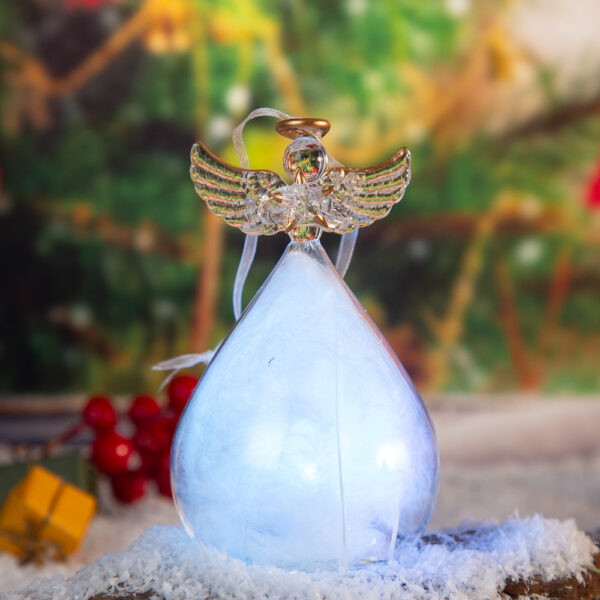 Glass figurine Angel in white