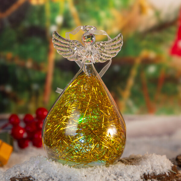 Glass figurine Angel in gold