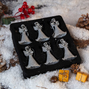 Christmas glass decoration set - Angel - 6 pcs.