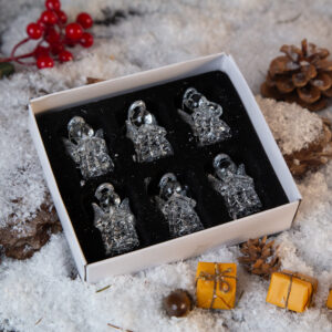 Christmas glass decoration set - Angel - 6 pcs.