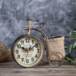 Table clock - Bicycle with basket