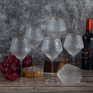 Set of red wine glasses from the Ice series - 600ml