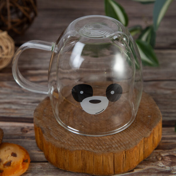 Double wall glass cup Panda - 250ml