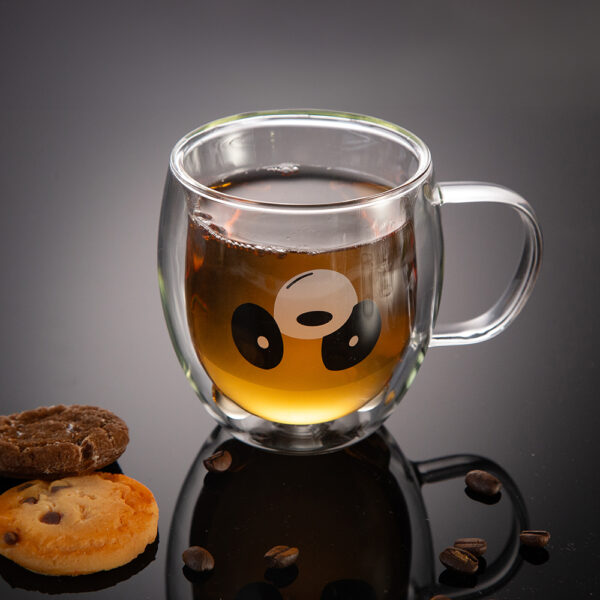 Double wall glass cup Panda - 250ml