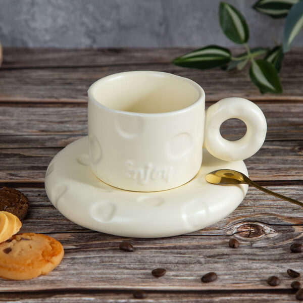 Gift mug with plate and spoon - Freshness