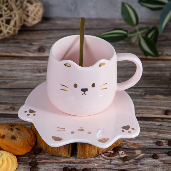 Gift mug with plate and spoon - Kitten