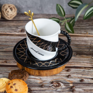 Gift mug with plate and spoon - Style