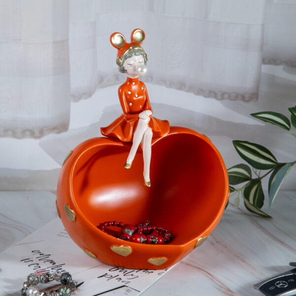 Decorative stand - Girl in orange