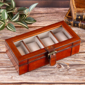 Watch box with four compartments