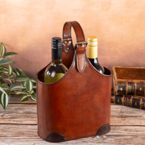 Leather bottle bag