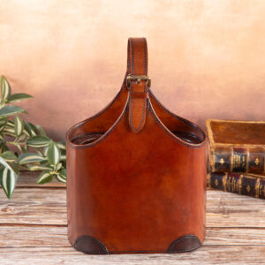 Leather bottle bag